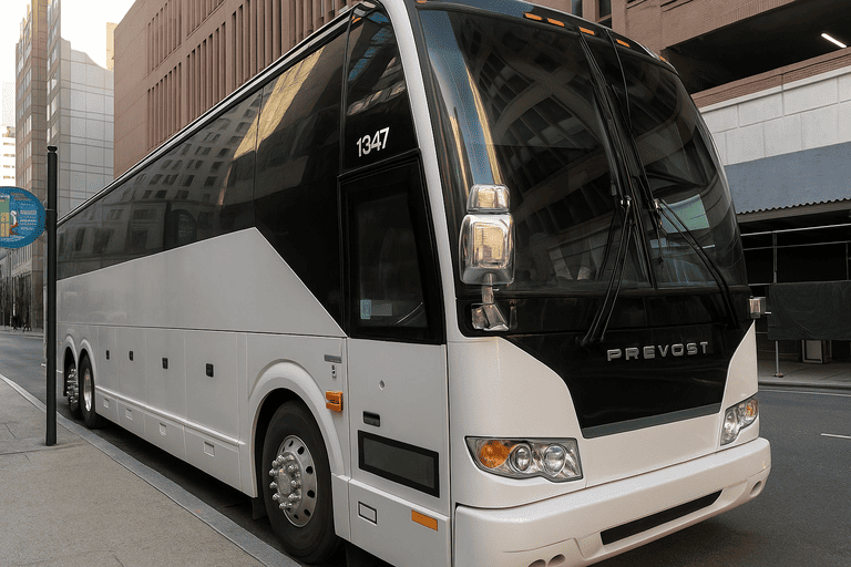 a Charter Bus Rental Alexandria coach bus
