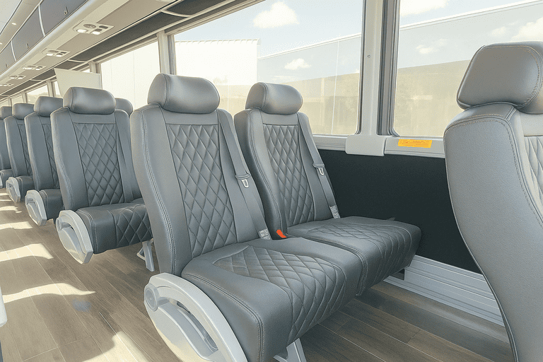 interior of Charter Bus Rental Alexandria charter bus
